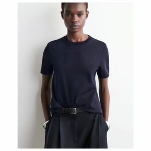 COS Clean Cut T-Shirt Navy